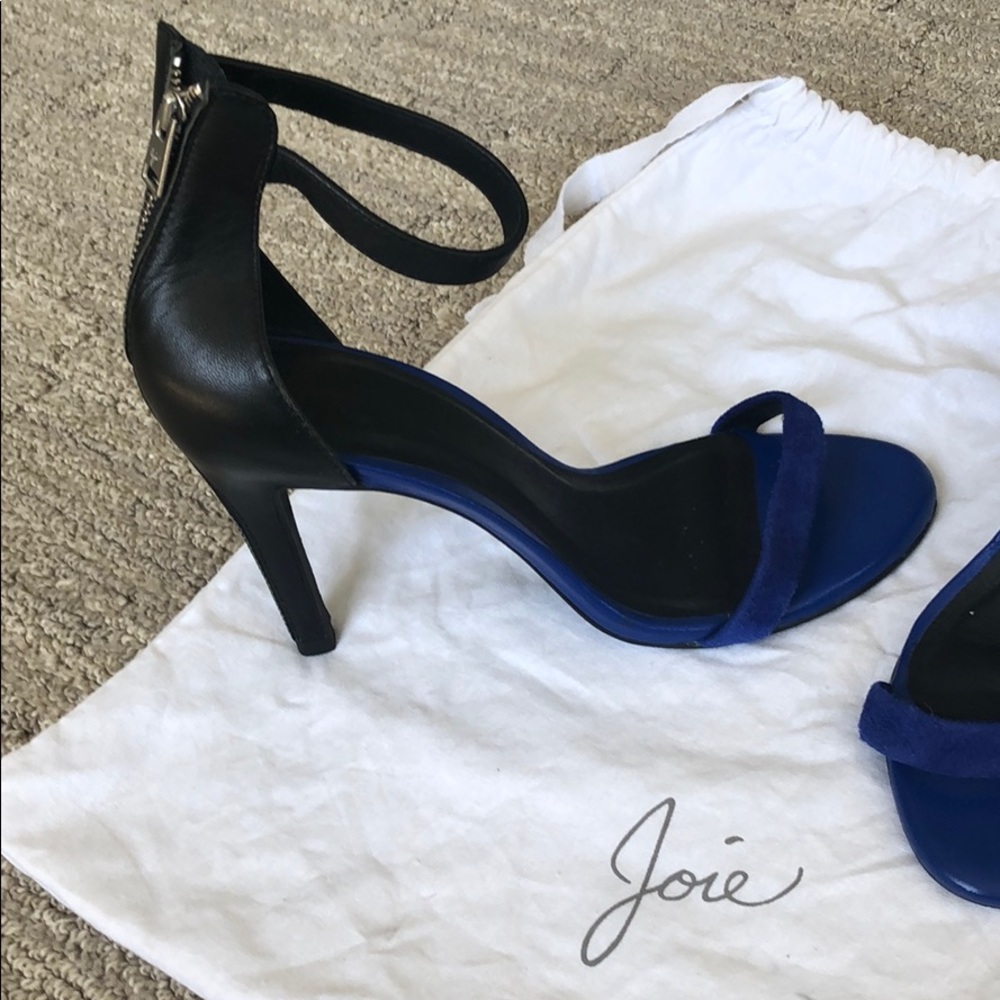Joie blue and black heels